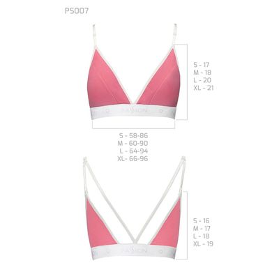 Спортивний топ з подвійними бретелями Passion PS007 TOP pink, size L